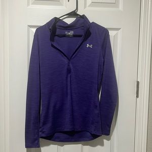 Women’s Under Armour 1/4 Zip Fitted Heatgear Purple Pullover Size M EUC